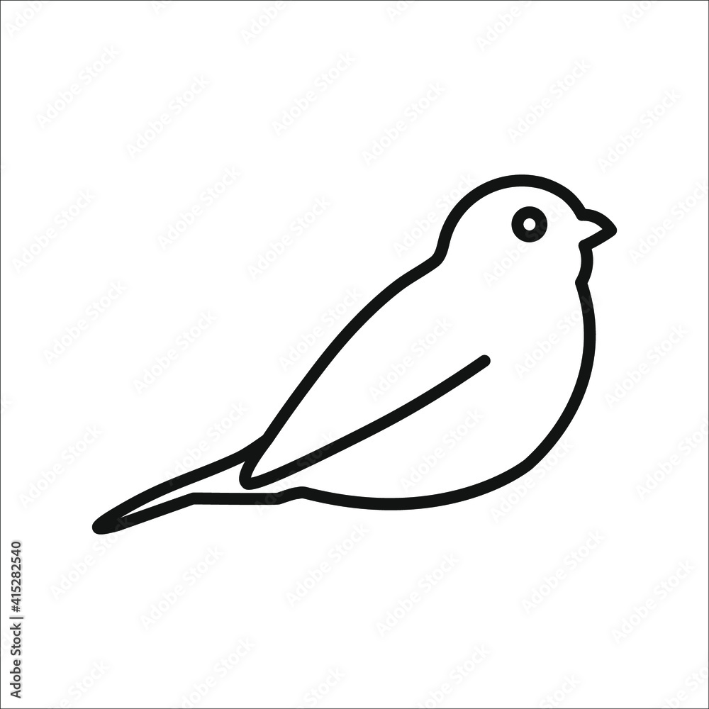bird icon vector. bird vector graphic illustration on white background. color editable bird icon vector. bird vector graphic illustration on white background. color editable