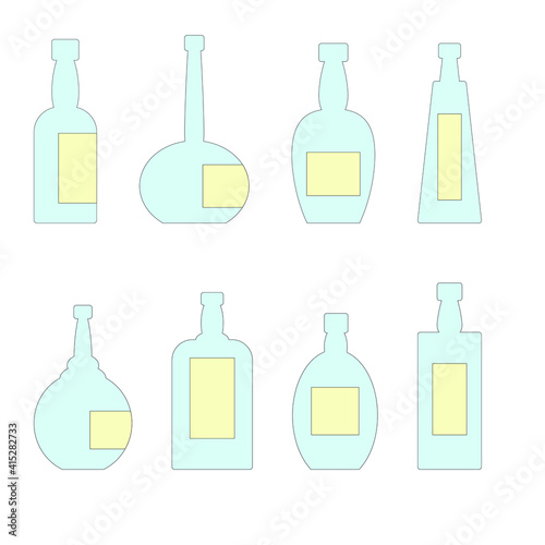 set of bottles