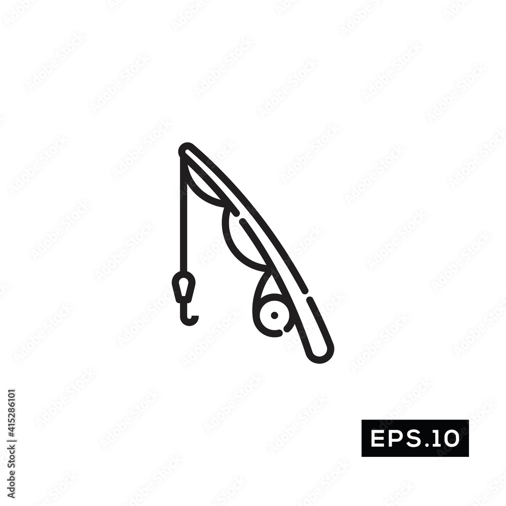Fishing Icon Vector. Fishing Symbol vector Fishing Icon Vector. Fishing Symbol vector