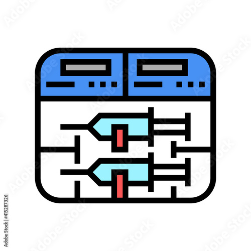 syringe pump color icon vector. syringe pump sign. isolated symbol illustration
