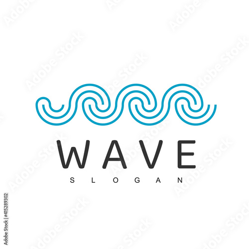 Wave Line Logo Design Template