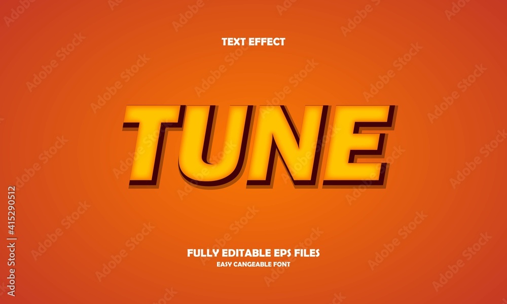 Editable text effect tune title style	