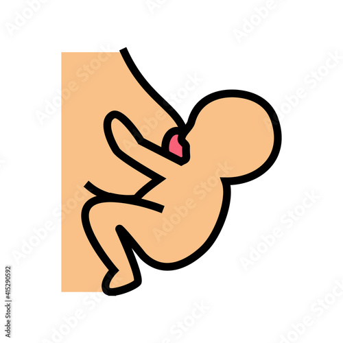 feeding baby at request color icon vector. feeding baby at request sign. isolated symbol illustration