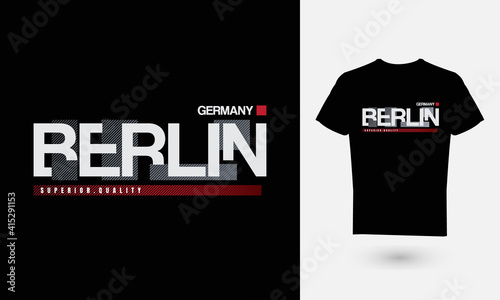 Vector illustration of letter, BERLIN, perfect for the design of t-shirts, shirts, hoodies, undershirts, etc.