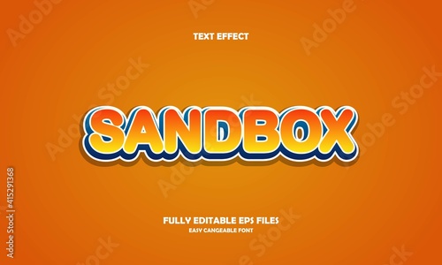 Editable text effect sandbox title style	