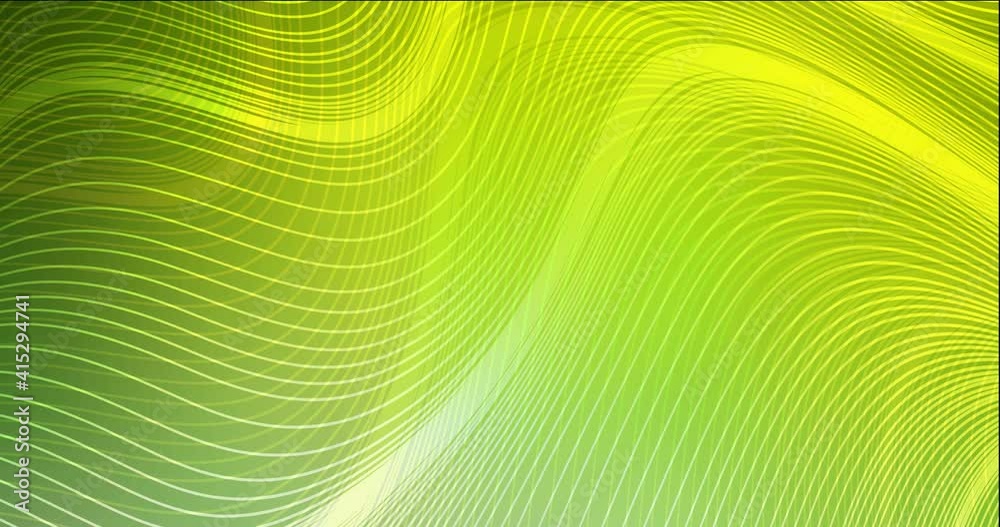 4K looping light green, yellow flowing video with straight lines. Decorative moving design in abstract style with lines. Flicker for designers. 4096 x 2160, 60 fps.