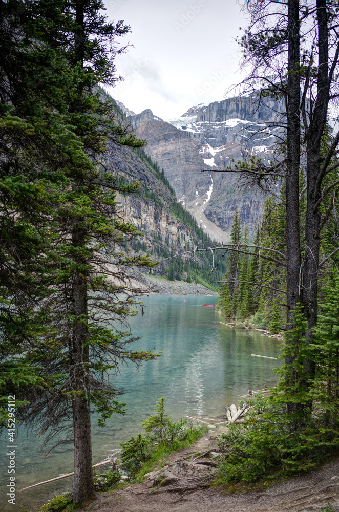 view of Moraine Lake, near Lake Louise, Alberta, Canada in Banff National Park