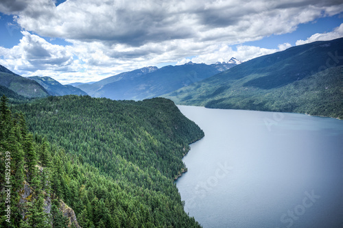 view of Slocan Lake, BC, Canada, overlooking Valhalla Provincial Park photo