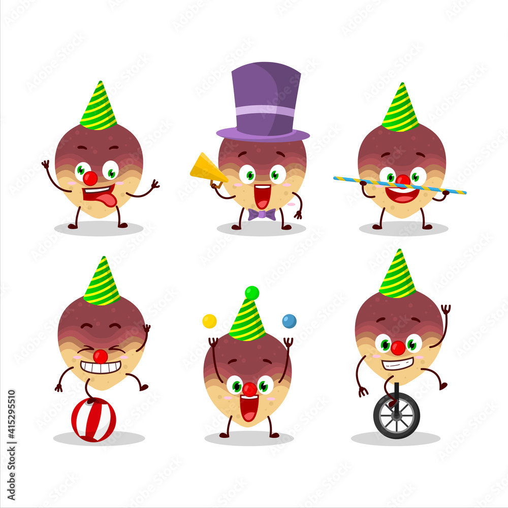 Fototapeta premium Cartoon character of swede with various circus shows