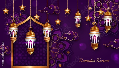 luxury ramadan kareem background vector illustration