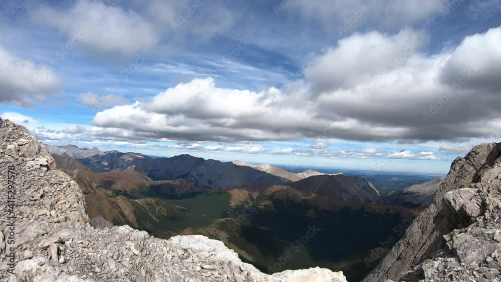 Scenic Views From Hiking Trail at Mist Ridge in Kananaskis Country, Alberta - Canadian Rocky Mountains in a Summer Scenic Views From Hiking Trail at Mist Ridge in Kananaskis Country, Alberta - Canadian Rocky Mountains in a Summer