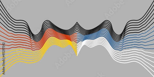 Image relative to politic and economic relationship between Estonia and Germany. National flags. Teamwork concept.