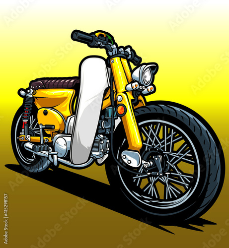 motorcycle on a white background