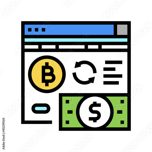crowdfunding ico color icon vector. crowdfunding ico sign. isolated symbol illustration