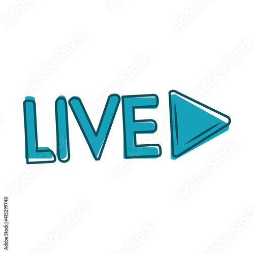 live play, and streaming video blue design