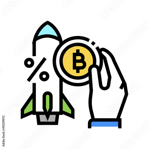 successful start ico color icon vector. successful start ico sign. isolated symbol illustration