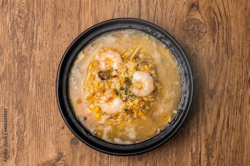 フカヒレあんかけ炒飯 Fried rice and Chinese shark fin soup フカヒレあんかけ炒飯 Fried rice and Chinese shark fin soup