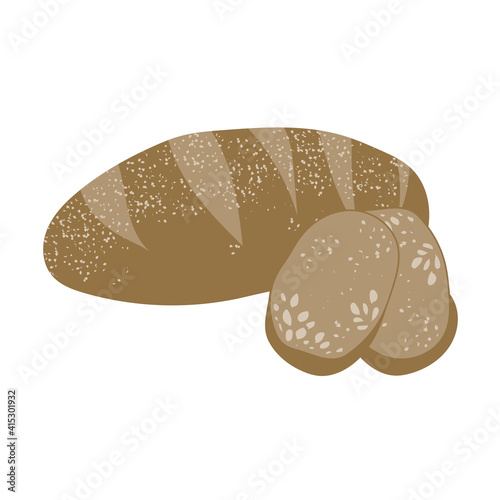 Rye Bread Bakery Graphic Illustration Design