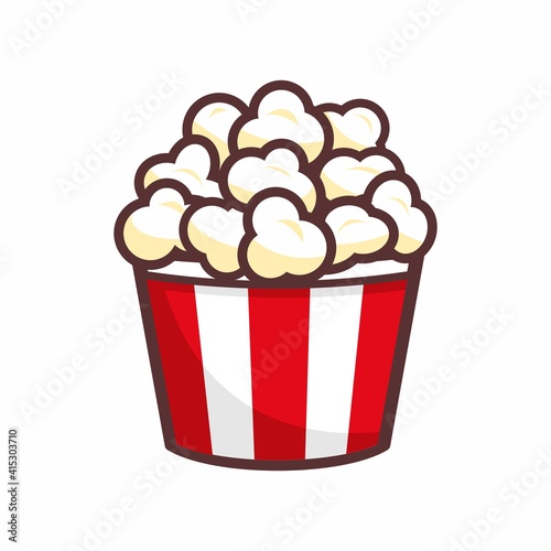 delicious popcorn perfect for watch movie, cinema, festival, music show together with family and friends vector illustration design