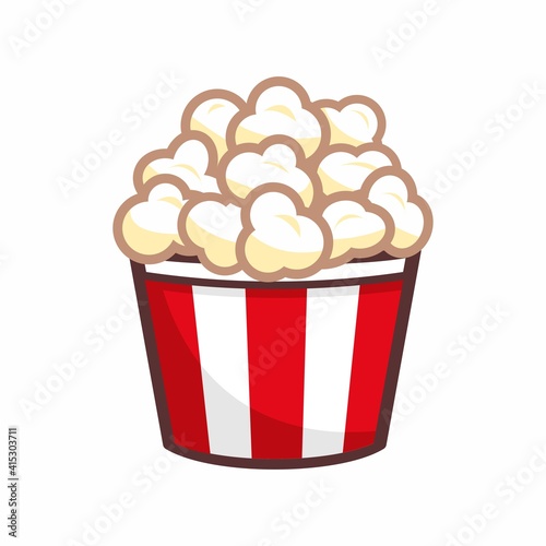 delicious popcorn perfect for watch movie, cinema, festival, music show together with family and friends vector illustration design