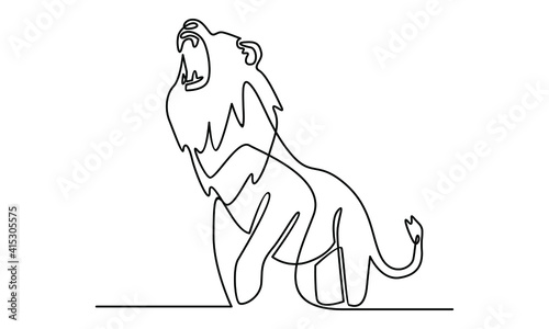 Continue line of lion icon