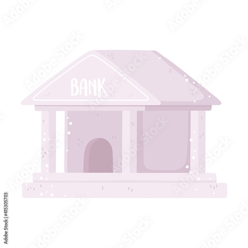 bank building invest and money safety isolated