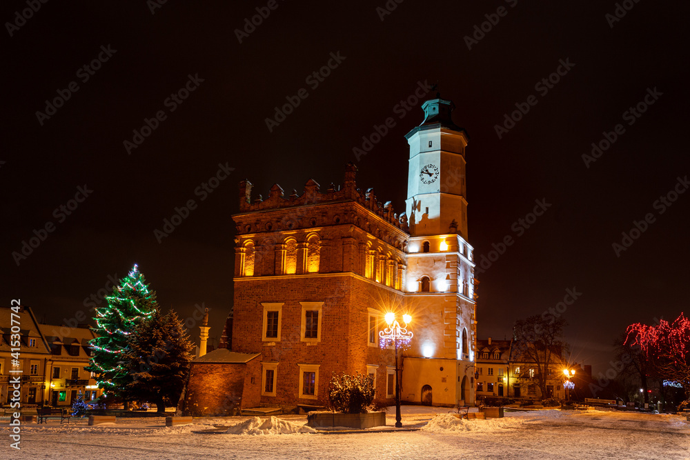 Obraz premium Winter in Sandomierz - Swietokrzyskie Voivodeship, Poland