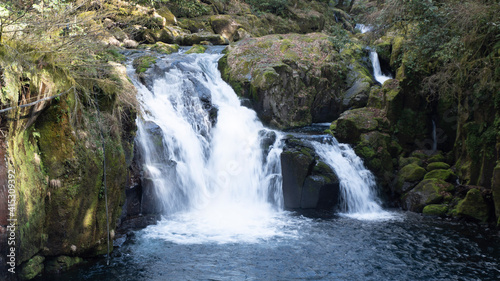 waterfall in the mountains