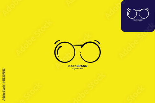 eyeglasess logo, spectacles logo, simple logo, easy to remember and can be seen well even from a distance, prefect to your brand fashion or eye services