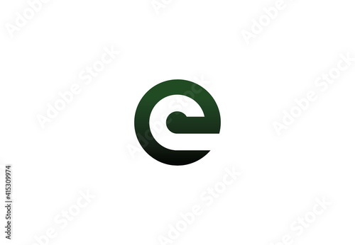 Картината върху платно Letter EC Logo, Modern EC ,EC Logo, perfect for digital technology brand logo