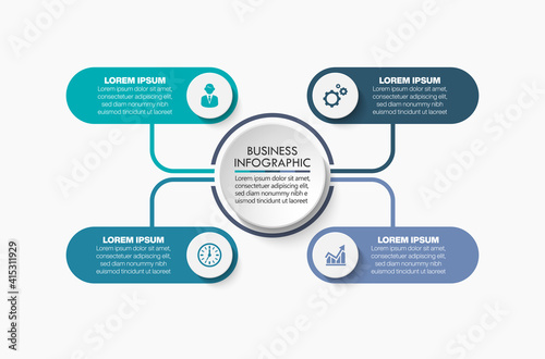 Business circle. timeline infographic icons designed for abstract background template