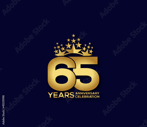 65 Year Anniversary Day background Concept