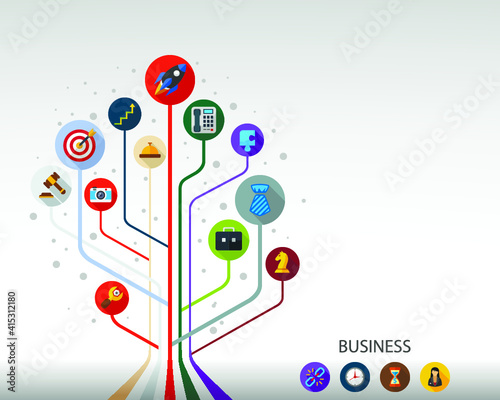 Business flat icon concept. Vector illustration. Element template for design.