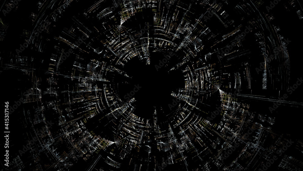 Obraz premium 幻想的なトンネルのイメージの背景