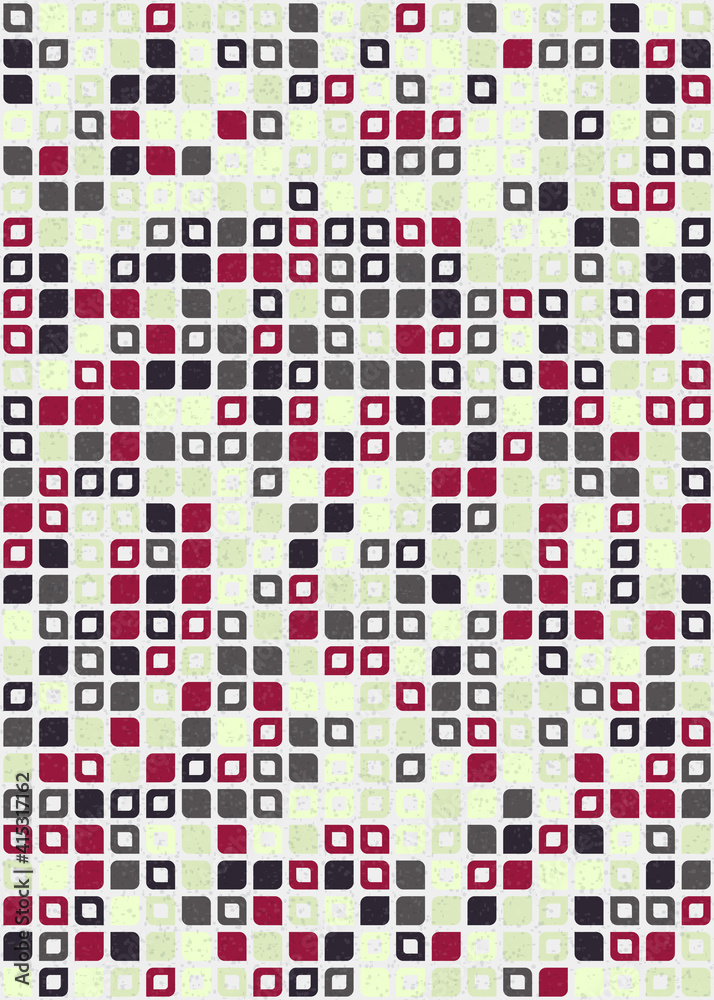 Fototapeta premium Abstract Geometric Pattern generative computational art illustration