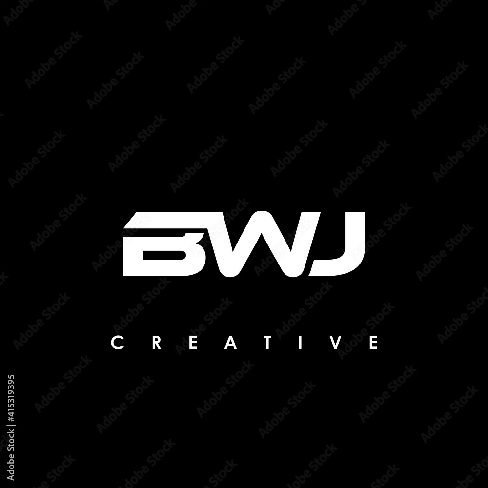 BWJ Letter Initial Logo Design Template Vector Illustration