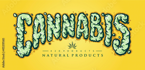 Cannabis Text Smoke Element illustrations for your work Logo, mascot merchandise t-shirt, stickers and Label designs, poster, greeting cards advertising business company or brands.
