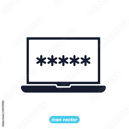 Fototapeta Naklejka Na Ścianę i Meble -  password icon. Security symbol template for graphic and web design collection logo vector illustration