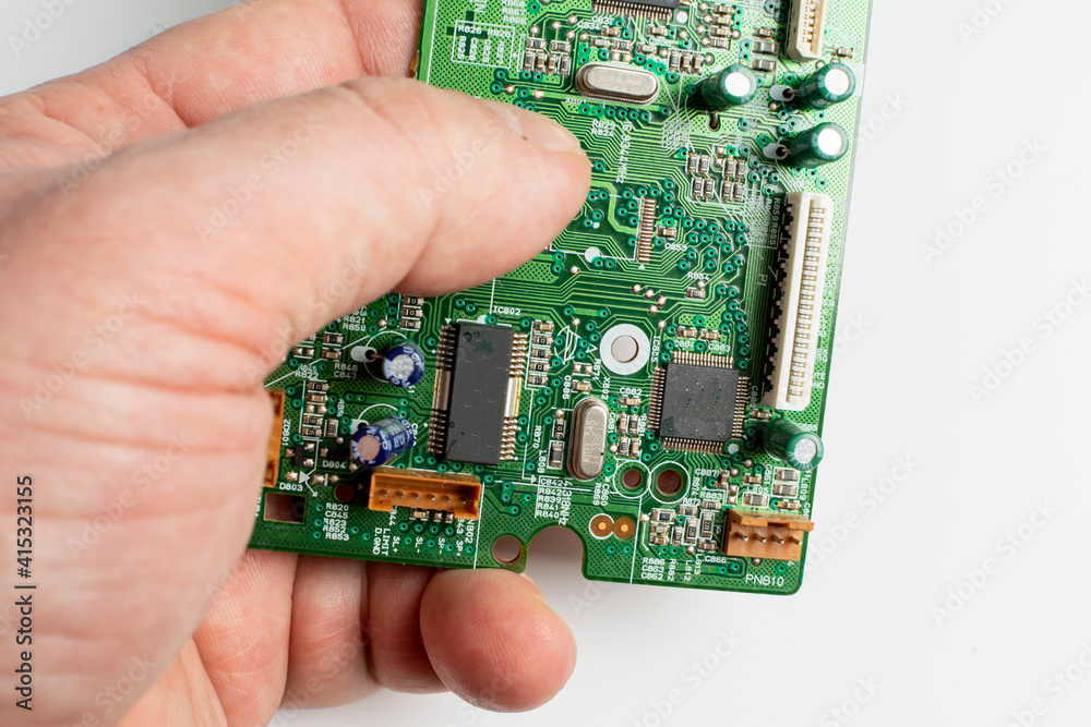 electronic circuit board computer device close up electronic circuit board computer device close up
