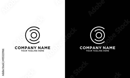 Abstract circle logo. Creative dynamic round logotype. Connection symbol.