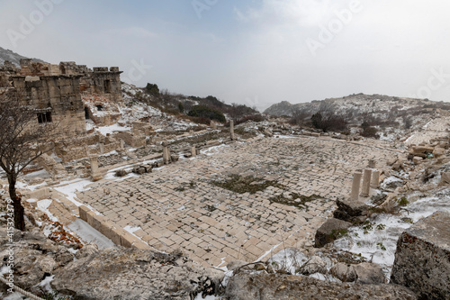 Welcome to Sagalassos. Isparta, Turkey.To visit the sprawling ruins of Sagalassos, high amid the jagged peaks of Akdag, is to approach myth: the ancient ruined city set in stark. photo