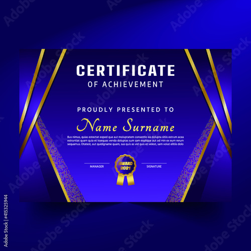 Unique and smart premium certificate and diploma template
