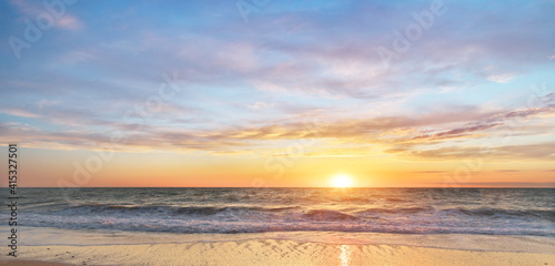 Sun and sea sunset background. © GIS