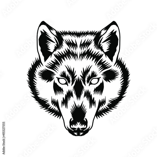 wolf head vector art and graphic design