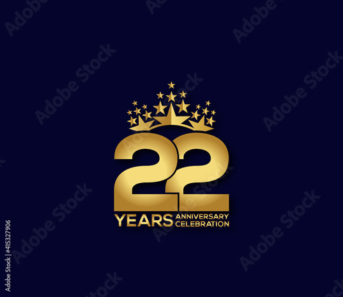 22 Year Anniversary Day background Concept