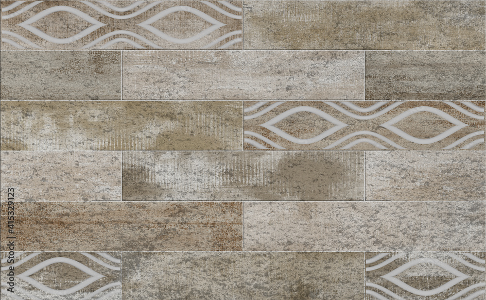 seamless patterned stone parquet background in beige gir colors