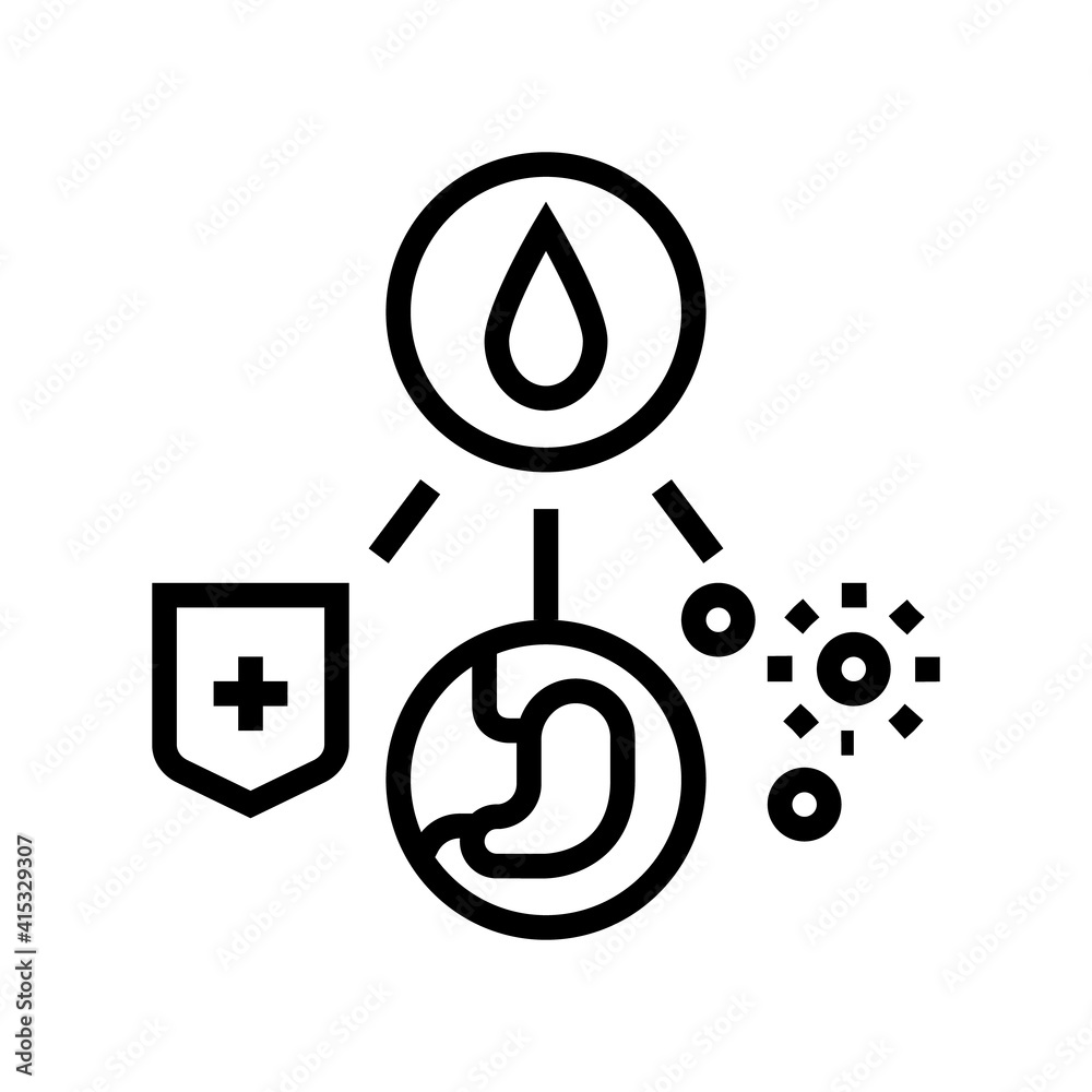 health benefits of breast milk line icon vector. health benefits of