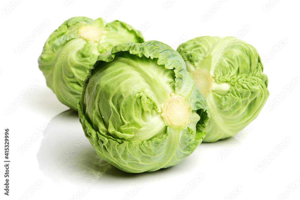 cabbage on white background cabbage on white background