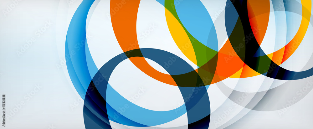 Ring geometric shapes, o letter repetition wallpaper. Abstract background for business or technology presentations, internet posters or web brochure covers Ring geometric shapes, o letter repetition wallpaper. Abstract background for business or technology presentations, internet posters or web brochure covers