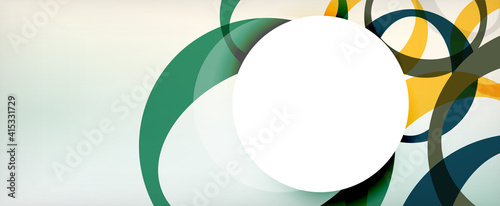 Ring geometric shapes, o letter repetition wallpaper. Abstract background for business or technology presentations, internet posters or web brochure covers